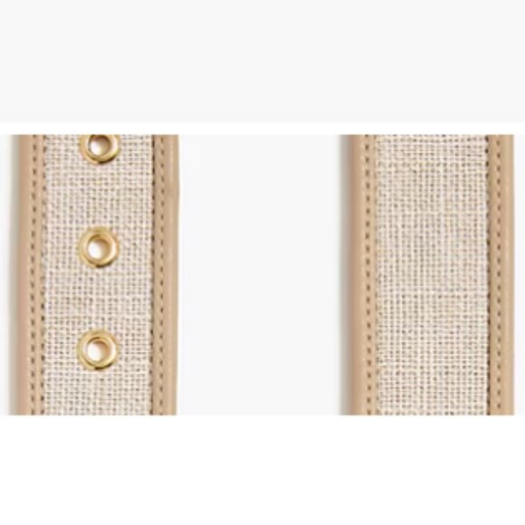 🌷J Crew NWOT Woven Leather/Fabric Belt Medium - Picture 3 of 12